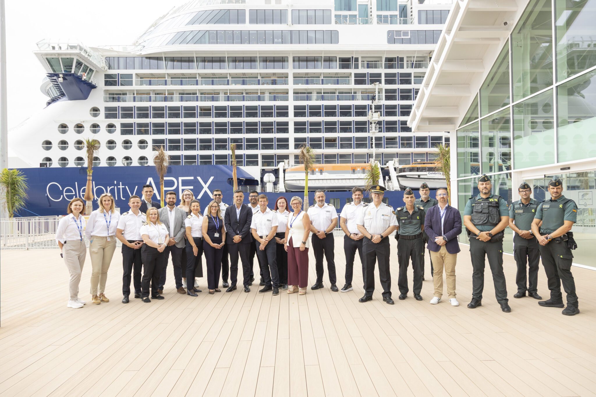 Las Palmas Cruise Port’s newest terminal — the largest cruise terminal in Europe — has officially begun operations with the arrival of Celebrity Apex, which docked at the Santa Catalina Pier on October 2, 2025 (Image at LateCruiseNews.com - October 2025)