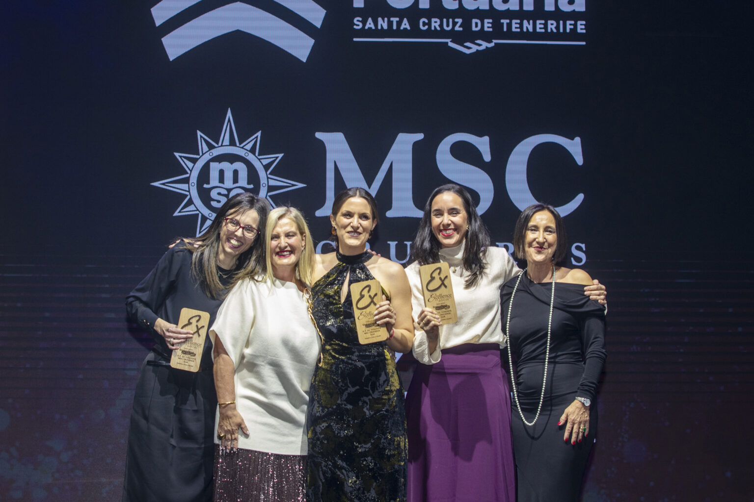 During the 2026 Excellence Cruise Awards held today in Madrid, a special recognition was presented to the Port Authority of Santa Cruz de Tenerife, CLIA and MSC Cruises for the joint development of the educational programme 'All Aboard' (Image at LateCruiseNews.com - February 2026)