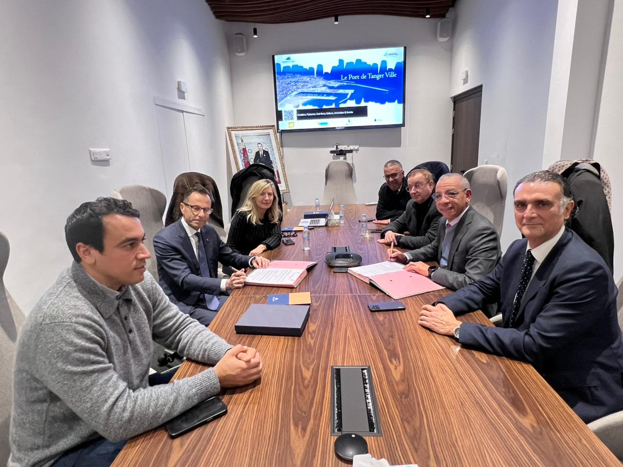 Tangier City Port Management Company (SGPTV) and the  Port System Authority of the Sea of Sardinia (ADSP) signed a Memorandum of Understanding on January 28, 2026, in Tangier. (Image at LateCruiseNews.com - February 2026)