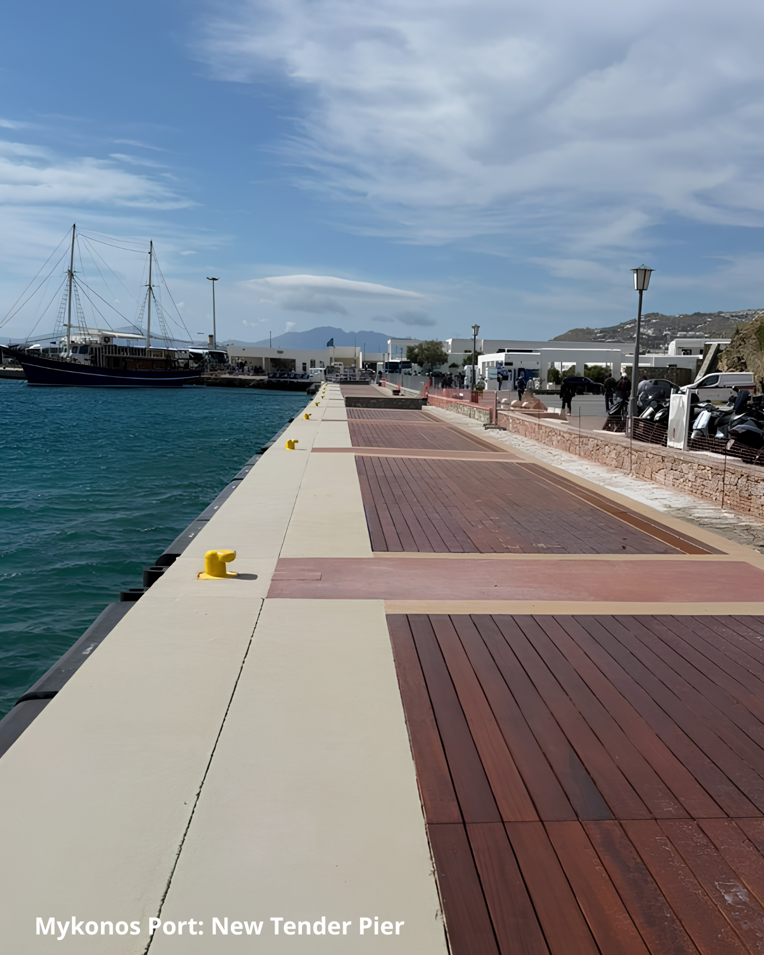 The Cruise Lines Welcome the New Tender Berth Pier at the Old Port of Mykonos (Image at LateCruiseNews.com - May 2026)